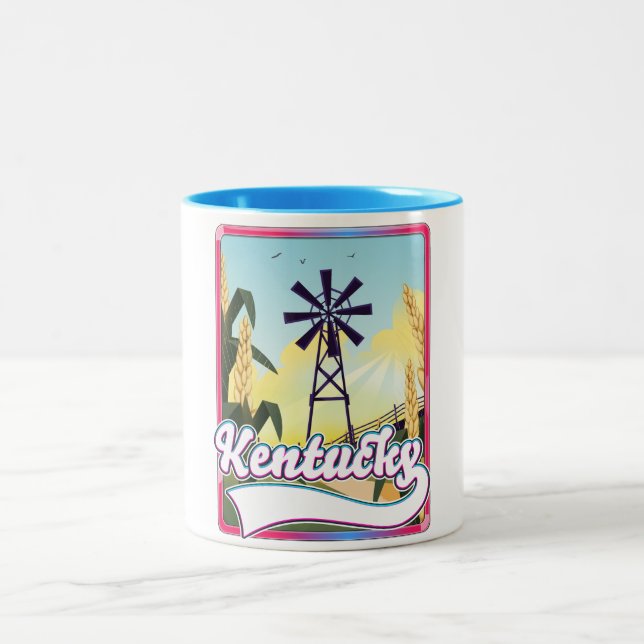 Bathurst Island Canada Travel map Two-Tone Coffee Mug (Center)