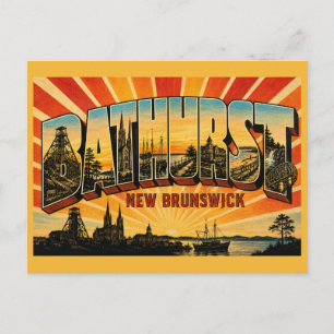 Bathurst New Brunswick Coastal Mining City Postcard