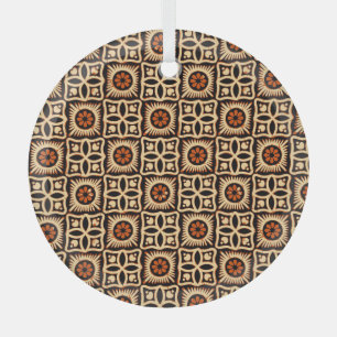 Batik abstract, seamless textile pattern. glass tree decoration