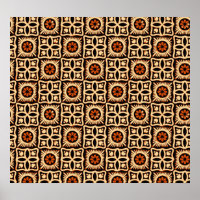 Batik abstract, seamless textile pattern.