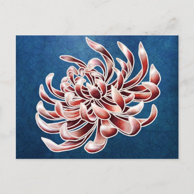 Batik Chrysanthemum Postcard (Front)