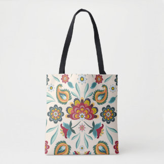 Batik Floral Boho Indonesian Style Tote Bag
