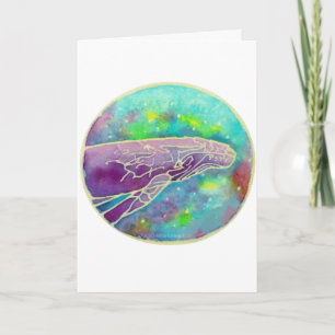 Batik Humpback Whale Art Card