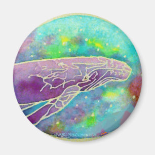 Batik Humpback Whale Art Magnet