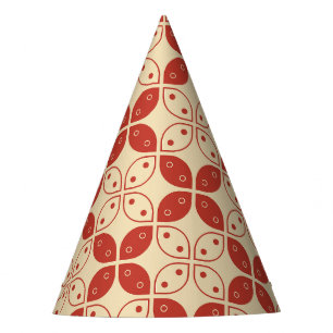 Batik Kawung, Indonesian Pattern, Javanese, Ethnic Party Hat