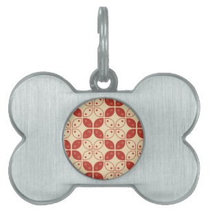Batik Kawung, Indonesian Pattern, Javanese, Ethnic Pet ID Tag