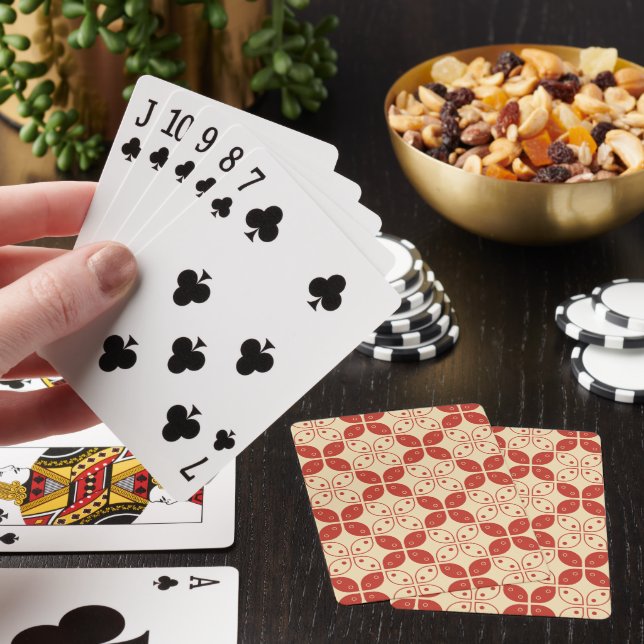 Batik Kawung, Indonesian Pattern, Javanese, Ethnic Playing Cards (In Situ)