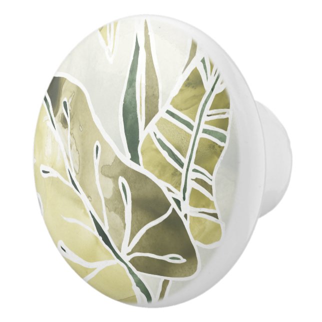 Batik Leaves Ceramic Knob (Right)