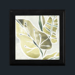 Batik Leaves Gift Box<br><div class="desc">"Batik Leaves I" by June Erica Vess. Features a muted colour palette of batik leaves.</div>