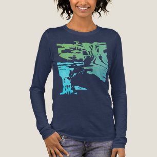 Batik-like Tropical Beachy Light Green Aqua Design Tri-Blend Shirt