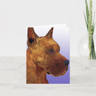 Batik Look Fawn Great Dane Greeting Card