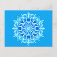 Batik Mandala Flower in Turquoise