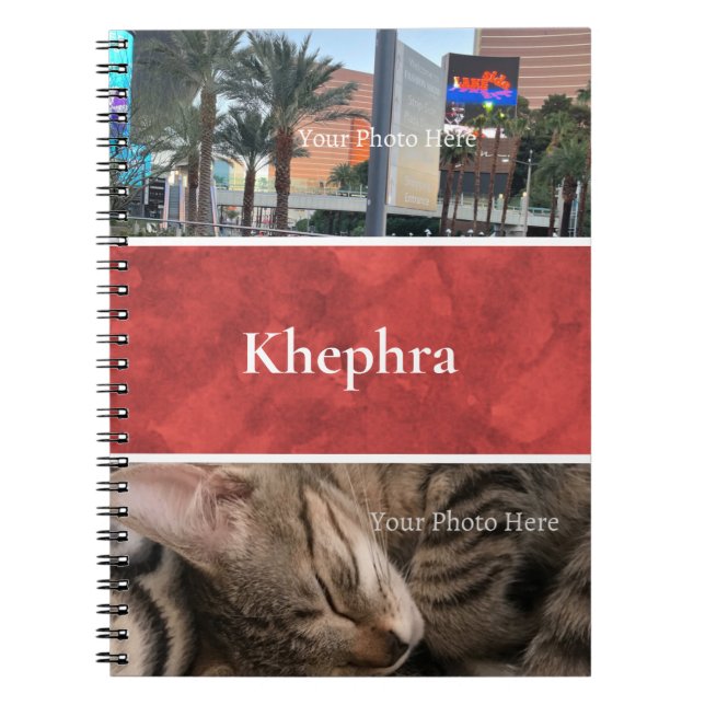 Batik Name and Photo Collage Notebook (Front)