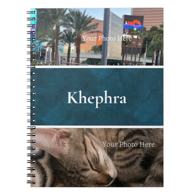 Batik Name and Photo Collage Notebook (Front)