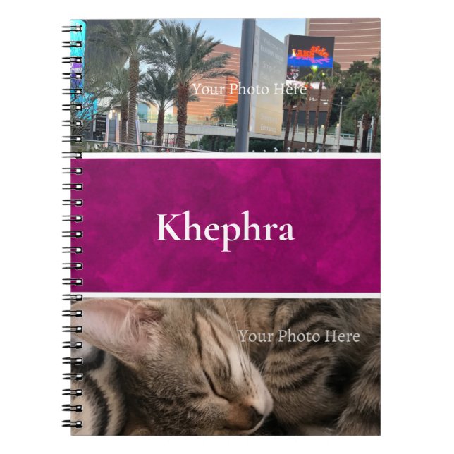 Batik Name and Photo Collage Notebook (Front)