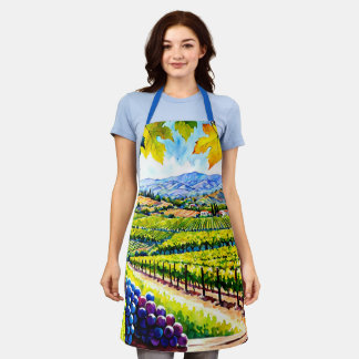 Batik Napa Valley Vineyards Sassy Wine Lover Apron