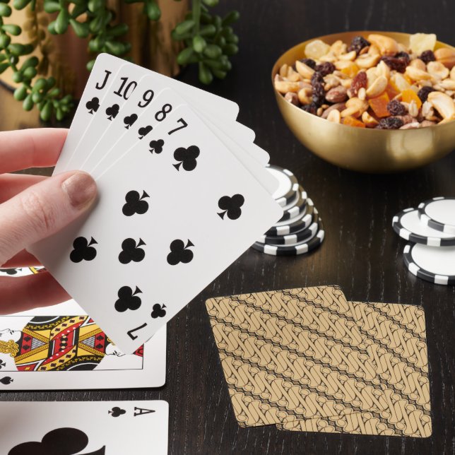 Batik Parang, Indonesian Pattern, Javanese, Ethnic Playing Cards (In Situ)
