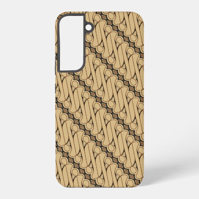 Batik Parang, Indonesian Pattern, Javanese, Ethnic Samsung Galaxy S22+ Case (Back)