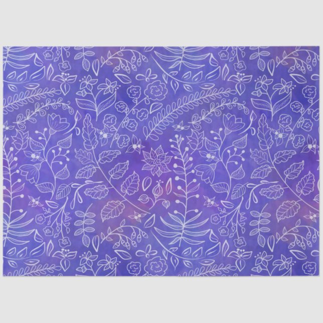 Batik Style Boho Botanicals Lovely Tissue Paper (Front)