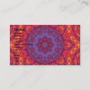 Batik Sunset Watercolor Mandala Business Card