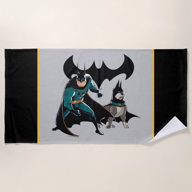 Batman & Ace Beach Towel (Front)