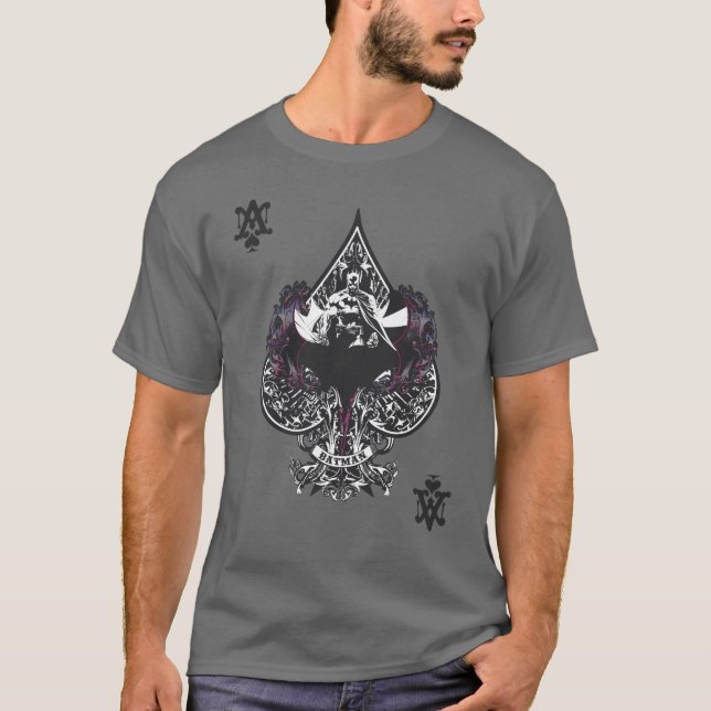 Batman Ace of Spaces Gothic Crest T-Shirt (Front)
