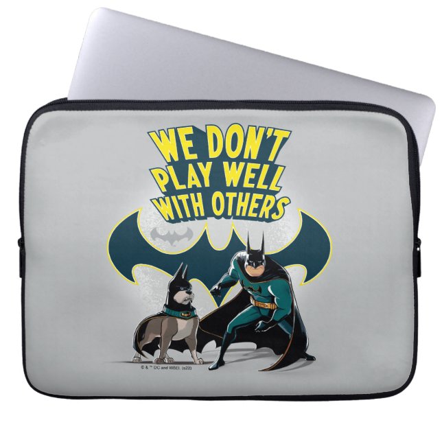 Batman & Ace - We Don't Play Well With Others Laptop Sleeve (Front)