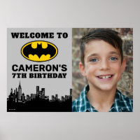 Batman | Add Name & Photo Birthday Sign