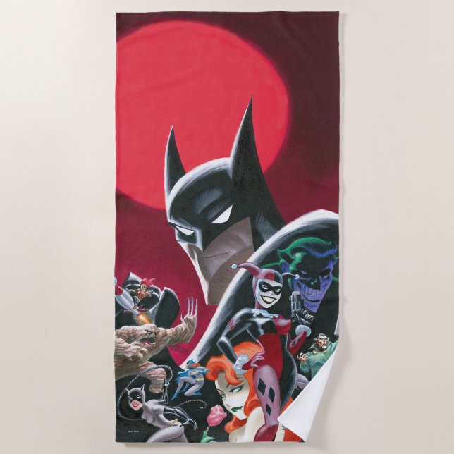 Batman Adventures Dangerous Dames & Demons Beach Towel (Front)