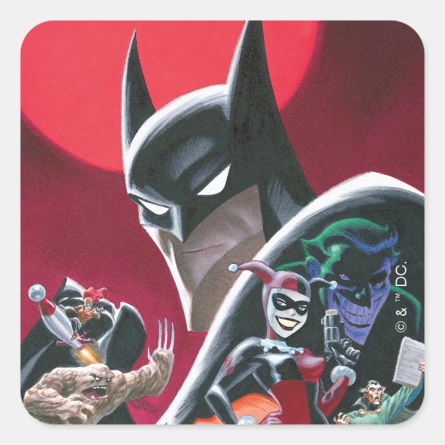 Batman Adventures Dangerous Dames & Demons Square Sticker (Front)