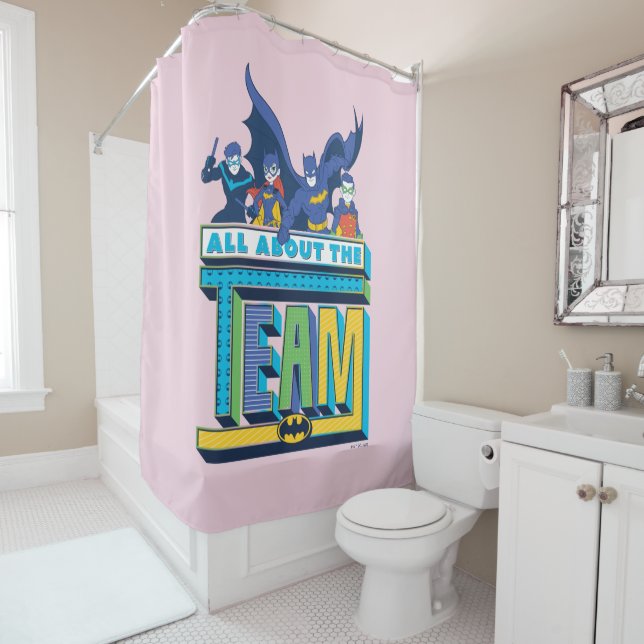 Batman | All About The Team Shower Curtain (In Situ)