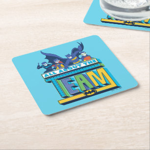 Batman   All About The Team Square Paper Coaster