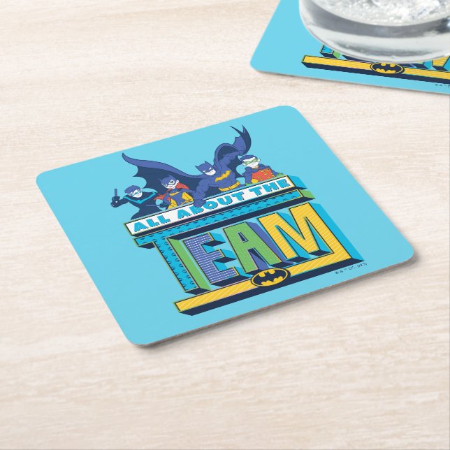 Batman | All About The Team Square Paper Coaster (Angled)