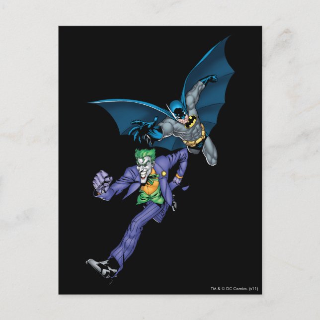 Batman and Joker with gun Postcard (Front)
