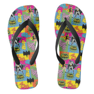 Batman and Robin   Action Handshake Pattern Jandals