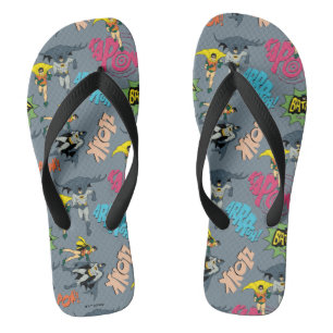 Batman And Robin Action Pattern Jandals