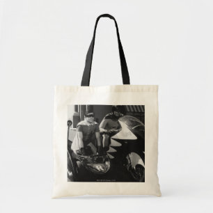 Batman and Robin in Batcycle Tote Bag