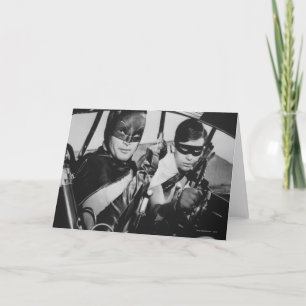 Batman and Robin In Batmobile Card