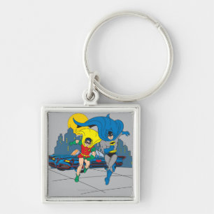 Batman And Robin Running Key Ring