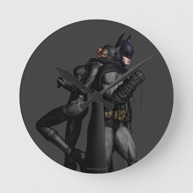 Batman Arkham City | Batman and Catwoman Round Clock (Front)