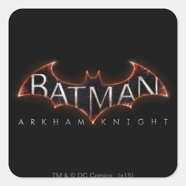 Batman Arkham Knight Logo Square Sticker (Front)