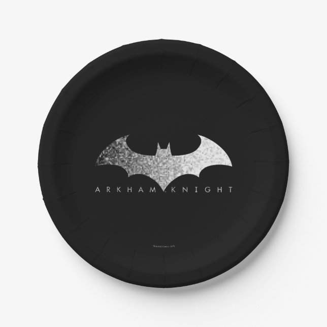 Batman Arkham Knight Pixel Logo Paper Plate (Front)