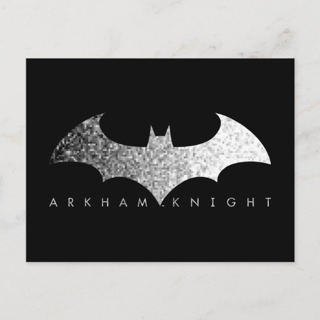 Batman Arkham Knight Pixel Logo Postcard (Front)