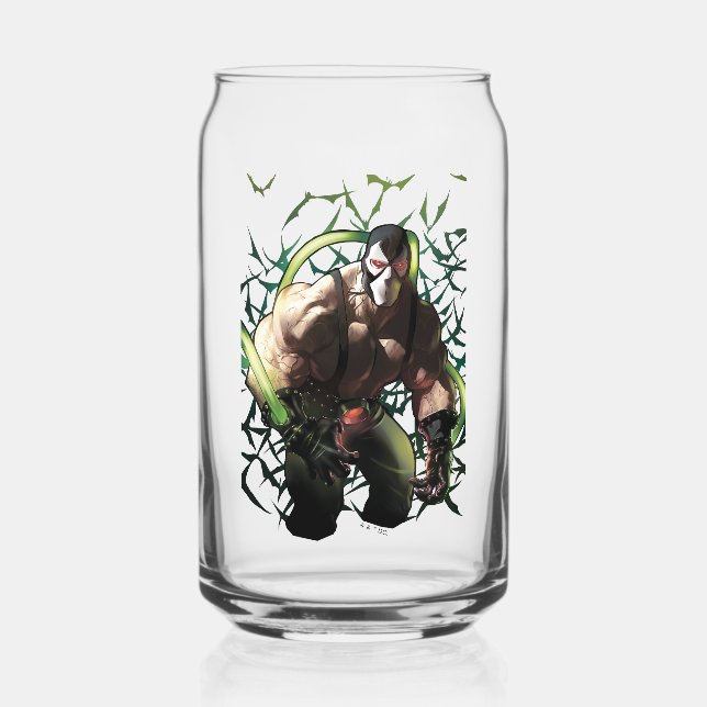 Batman Bane Bat Swarm Illustration Can Glass (Front)
