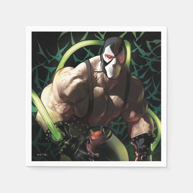 Batman Bane Bat Swarm Illustration Napkin (Front)