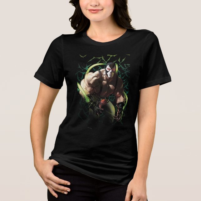 Batman Bane Bat Swarm Illustration Tri-Blend Shirt (Front)