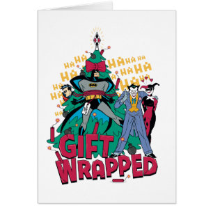Batman Batman & Robin Gift Wrapped To XMas Tree