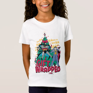 Batman   Batman & Robin Gift Wrapped To XMas Tree T-Shirt