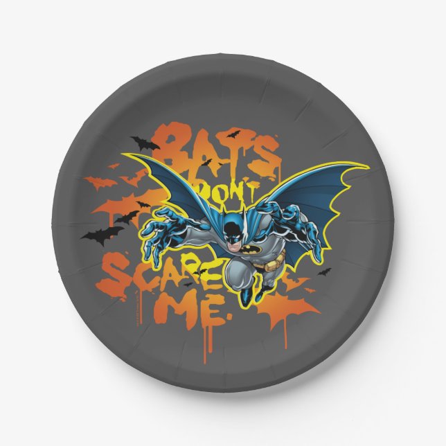 Batman | Bats Don't Scare Me Paper Plate (Front)