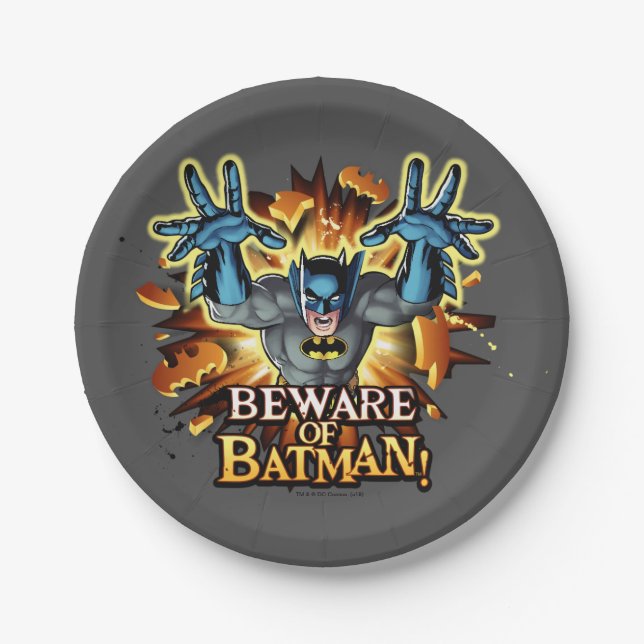 Batman | Beware of Batman Paper Plate (Front)